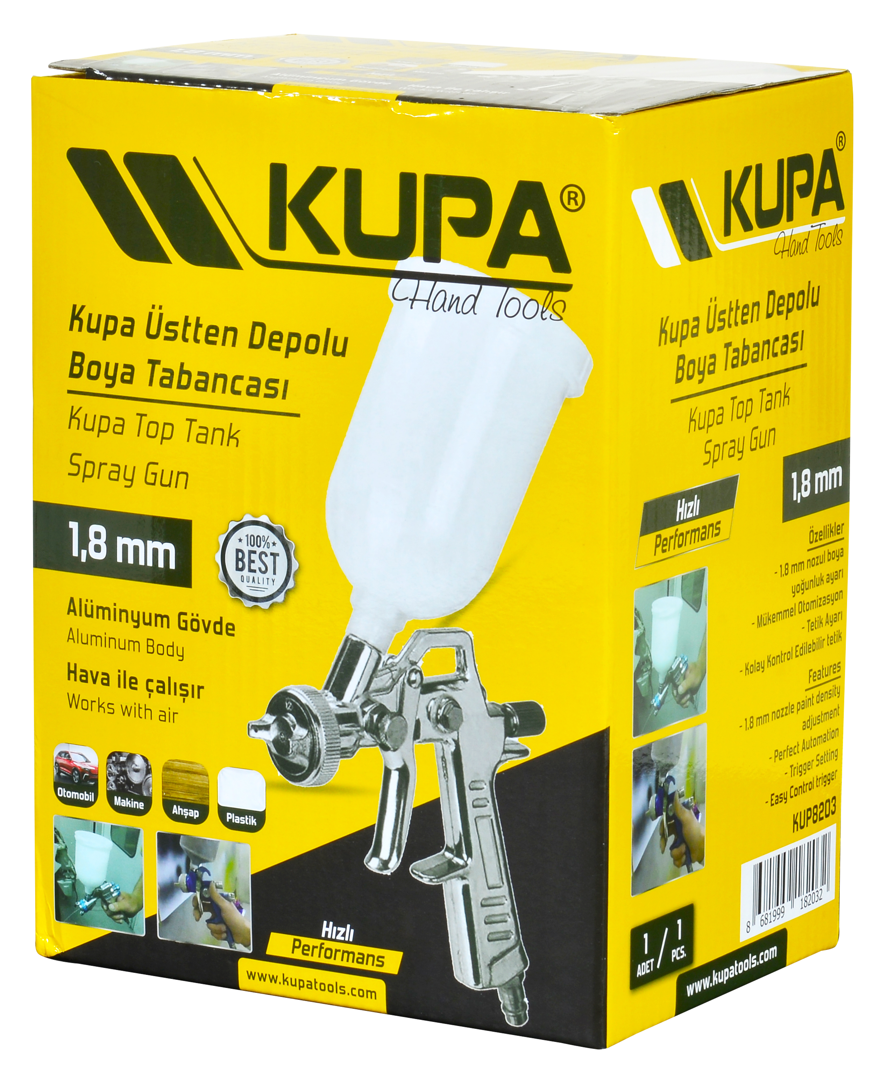 KUPA BOYA TABANCASI ÜSTTEN DEPO 